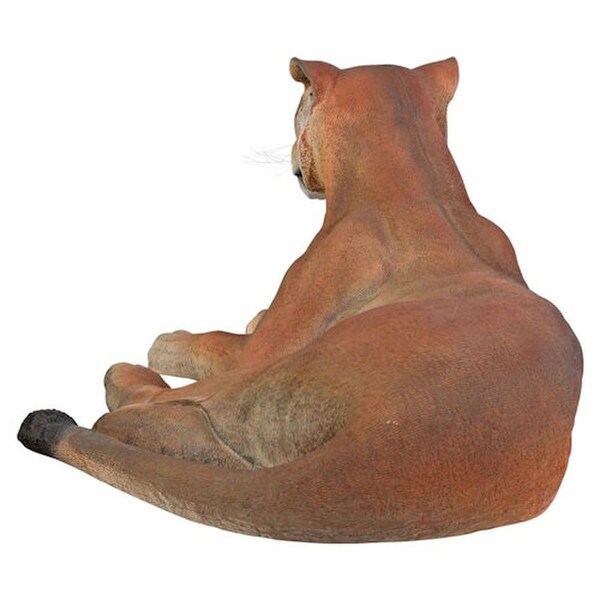 Giant lioness life size sculpture laying down ferocious feline garden statues